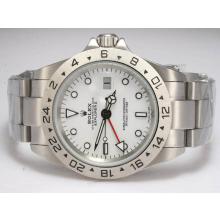 Rolex Explorer II Automatic Working GMT with White Dial Upgrade Version