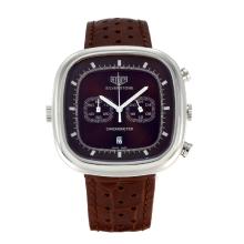 Tag Heuer Silverstone Working Chronograph with Brown Dial Brown Leather Strap