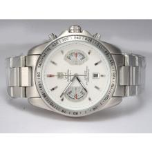 Tag Heuer Grand Carrera Calibre 17 Working Chronograph with White Dial
