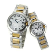 Cartier Ballon bleu de Cartier Two Tone with White Dial Couple Watch-1