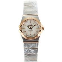 Omega Constellation Two Tone Stick Markers with MOP Dial Same Chassis as ETA Version-Lady Size