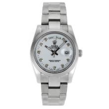 Rolex Day-Date Automatic Diamond Markers with White Dial Sapphire Glass