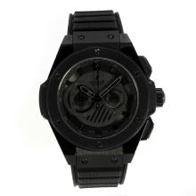 Hublot Big Bang Working Chronograph PVD Case with Black Dial Rubber Strap-1