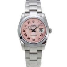 Rolex Datejust Automatic Roman Markers with Pink Dial S/S