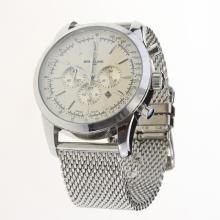 Breitling Transocean Working Chronograph with Beige Dial S/S