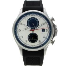IWC Portuguese Yacht Club Automatic with White Dial Rubber Strap-1