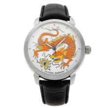 Ulysse Nardin Classico Enamel Champleve Dragon Automatic with White Dial 18K Plated Gold Movement