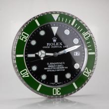 Rolex Submariner Wall Clock Green Bezel with Black Dial