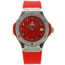 Hublot Big Bang with Red Carbon Fibre Style Dial Rubber Strap