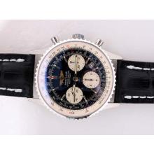 Breitling Navitimer Chronograph Asia Valjoux 7750 Movement AR Coating with Black Dial