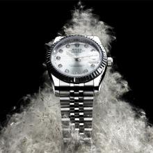 Rolex DateJust Automatic Diamond Markers with Silver Dial S/S(Extra Bracelet and Gift Box Included)