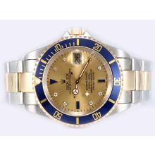 Rolex Submariner Swiss ETA 2836 Movement with 14K Wrapped Gold-Two Tone