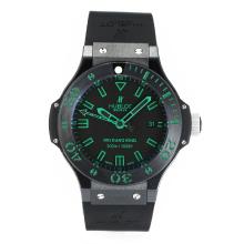 Hublot Big Bang King Asia Valjoux 7750 Movement PVD Case with Black Dial Green Markers