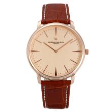 Vacheron Constantin Classic Rose Gold Case with Champagne Dial Sapphire Glass