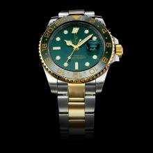 Rolex GMT-Master II Automatic Two Tone Green Ceramic Bezel with Green Dial(Gift Box is Included)