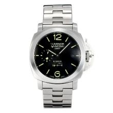 Panerai Luminor 8 Days Working Power Reserve Automatic with Black Dial S/S