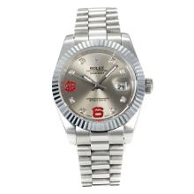 Rolex DateJust II Automatic with Silver Dial S/S-Diamond Markers-3