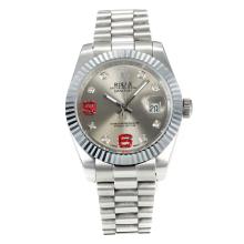 Rolex DateJust II Automatic with Silver Dial S/S-Diamond Markers-2