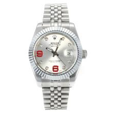 Rolex DateJust II Automatic with Silver Dial S/S-Diamond Markers