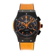 Hublot Big Bang Working Chronograph PVD Case with Black Dial Orange Markers