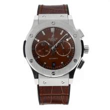 Hublot Big Bang Working Chronograph with Coffee Dial Coffee Leather Strap