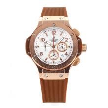 Hublot Big Bang Working Chronograph Rose Gold Case with White Dial Tuiga 1909 Limited Edition