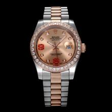 Rolex Datejust II Automatic Two Tone Diamond Bezel and Markers with Champagne Dial(Gift Box is Included)