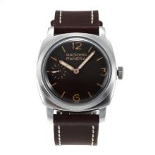 Panerai Radiomir Unitas 6497 Movement with Swan Neck with Coffee Dial Coffee Leather Strap