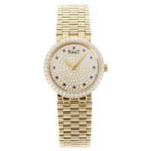 Piaget Altiplano Yellow Gold Case with Diamond Bezel and Dial Diamond Markers