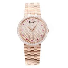 Piaget Altiplano Rose Gold Case with Diamond Bezel and Dial Diamond Markers