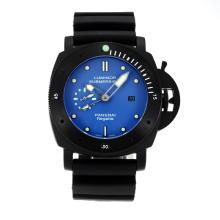Panerai Luminor Submersible GMT Automatic Full PVD with Blue Dial Black Rubber Strap