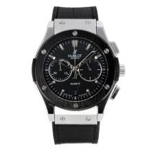 Hublot Big Bang Working Chronograph PVD Bezel with Black Dial Rubber Strap