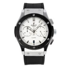 Hublot Big Bang Working Chronograph PVD Bezel with White Dial Rubber Strap