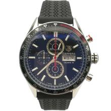 Tag Heuer Carrera Calibre 16 Working Chronograph Ceramic Bezel with Black Dial Sapphire Glass