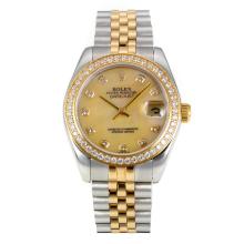 Rolex Datejust Automatic Two Tone Diamond Bezel with MOP Dial Same Chassis as ETA Version-2