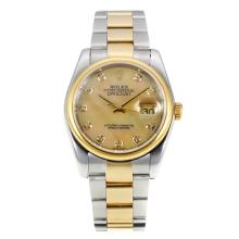 Rolex Datejust Automatic Two Tone Diamond Markers with MOP Dial Same Chassis as ETA Version-1