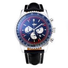 Breitling Navitimer Working Chronograph with Black Dial Leather Strap