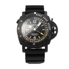 Panerai Luminor Submersible Automatic Full PVD with Black Dial Black Rubber Strap