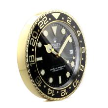 Rolex GMT-Master II Black Bezel Yellow Gold Case Wall Clock with Black Dial