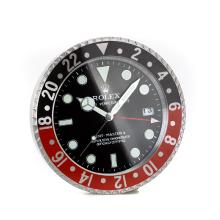 Rolex GMT-Master II Black/Red Bezel Wall Clock with Black Dial
