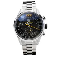 Tag Heuer Mikrotimer 1000 Automatic with Black Dial S/S-Yellow Marker