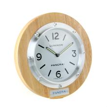 Panerai Luminor Wall Clock Wood Case with White Dial