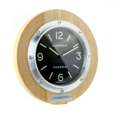 Panerai Luminor Wall Clock Wood Case with Black Dial
