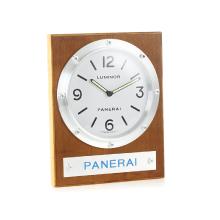 Panerai Luminor Wall Clock Brown Wood Mounting with White Dial 1