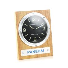 Panerai Luminor Wall Clock Brown Wood Mounting with Black Dial 1