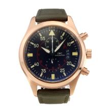 IWC Working Chronograph Rose Gold Case with Black Dial