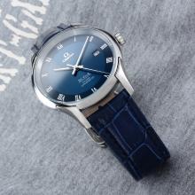 Omega De Ville with Blue Dial & Leather Strap(Gift Box is Included)