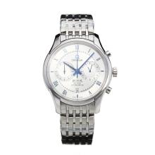 Omega De Ville Working Chronograph with White Dial S/S-Sapphire Glass