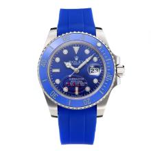 Rolex Submariner Automatic Ceramic Bezel with Blue Dial Rubber Strap
