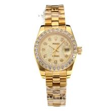 Rolex Datejust Automatic Full Yellow Gold Diamond Markers with Computer Dial Sapphire Glass